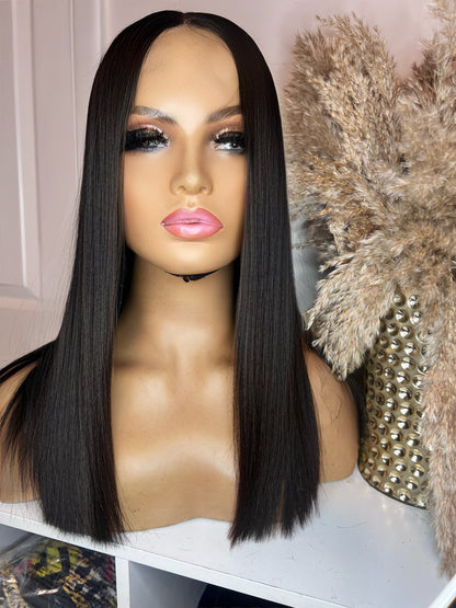 The Signature Slay (Classic Middle Part Closure Wig – Sleek & Straight)